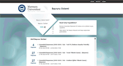 Desktop Screenshot of basvuru.marmara.edu.tr