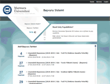 Tablet Screenshot of basvuru.marmara.edu.tr