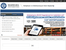 Tablet Screenshot of kutuphane.marmara.edu.tr